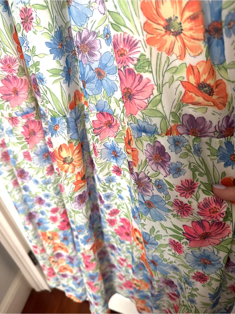 NWT Sugarlips Floral Halter Maxi Dress in Blue-Multicolor - Picture 9 of 9